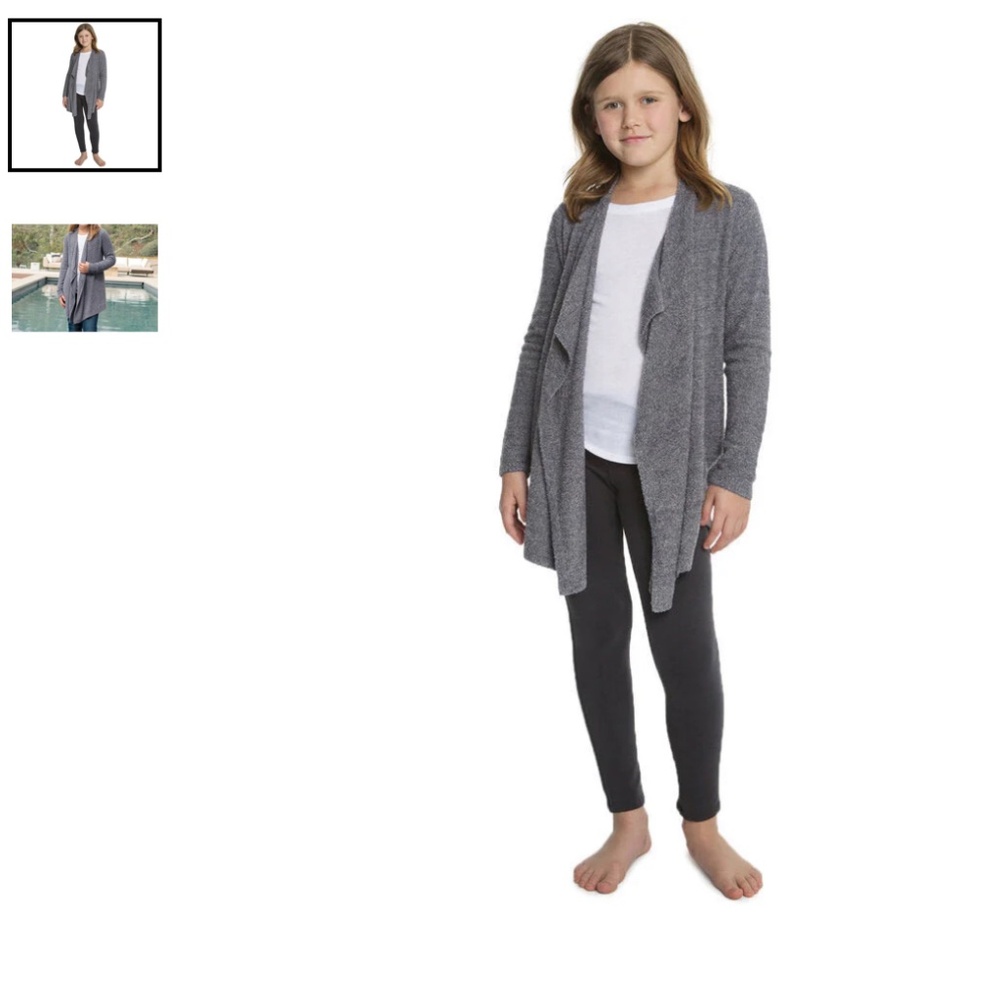 Barefoot Dreams Girls Calypso CozyChic Lite Cardigan Size 8/10